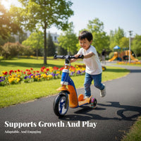 2-in-1 Transformable Three-Wheeler Flashing Tires Transformable Three-Wheeler Stable 3-Wheel Design Push Scooter for Toddlers, Preschoolers, Outdoor