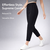 Ladies Trousers with Elasticated Waist for Women, Loose Fit Joggers for Running and Gym, Breathable Cuffed Ankle Design
