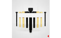 10 Pieces Adjustable Crankshaft Pulley Puller with Threaded Rods Stable Crankshaft Pulley Puller Thickened Widened for Mechanics