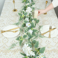 Artificial Rose Vine Spring Faux Flower Garland for Home Outdoor Wedding Background Decoration