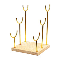 Jewelry Display with Wood Base Space-Saving Jewelry Stand with Wood Base Sturdy
