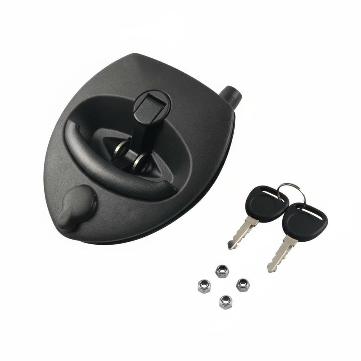RV Compartment Door Lock Weatherproof Fishtail Handle Panel Lock Rust-Resistant Locking Hardware for Boat