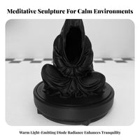 Meditation Theme 3D Printed LED Candlestick Creative Design Meditating Figure Candle Holder Gothic Design for Bedroom, Desktop, from Ice