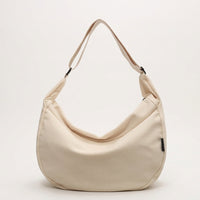 Travel Bag and Soft Shoulder Bag for Women, Large Canvas Work Bag for Shopping, Unique Dumpling Shape with Polyester Lining