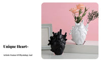 Resin Heart Planter Indoor Outdoor Decor Human Heart Planter Creative Design