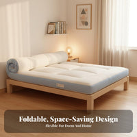 Student Dorm Mattress Pad Soft Quilted Mattress Topper Breathable Thick Tatami Mat for Students, Renters, Dormitory, Apartment, Guestroom