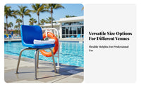 Rust-Proof Lifeguard Chair Rustproof Stainless Steel Lifeguard Stand Heavy-Duty Pool Lifesaving Chair Weather Resistant for Lifeguards, Water Park Attendants, Referees, Beaches, Sports Venues, Beach, Lakeside
