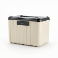2-Tier Lockable Storage Box Portable Combination Lock Box Rectangular Storage Organizer Heavy Duty for Car