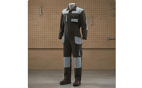 Moisture-Wicking Multi-Pocket Work Jumpsuit Breathable Material Long Sleeve Mechanic Boilersuit Wear-Resistant Heavy Duty Utility Coveralls Elastic Waist for Mechanics, Technicians, Construction Workers, Workshop, Factory