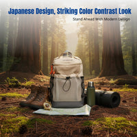 Outdoor Lightweight Backpack, Japanese Multicolor Travel Daypack, Unisex Student School Bag, Portable