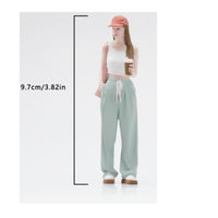 Girl Figure Holding Coffee Colorful Coffee Cup Figurine Highly Detailed