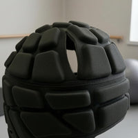 Segmented Soft Shell Helmet Adjustable Fit Padded Head Guard Ear Cutouts uncoveredFace Helmet Chin Strap