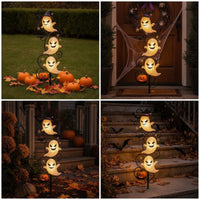 Halloween Garden Stake Light Glowing Garden Stake Light with Specters Eerie for Walkway