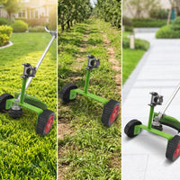 Clamp-on String Trimmer Wheel Attachment Universal Trimmer Support Wheel Attachment Easy to Install Grass Eater Support Wheels Heavy-Duty for Gardeners