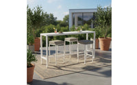 Waterproof Outdoor Bar Table and Chair Set Weather Resistant Patio Bar Table and Chairs Anti-Corrosion Sun-Proof for Courtyard, Garden