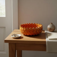 Handwoven Woven Leather Tray Multi-Purpose Decorative Key Tray