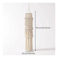 Handmade Macrame Lampshade Bohemian Tassel Lampshade Fringe Boho Light Cover Handwoven for Reading Corner