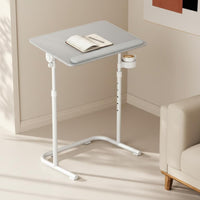 Space Saving C-Shaped Adjustable Desk Portable Design Adjustable C-Shaped Table Easy Assembly Household Furniture Slides Under Couch for Small Apartment Residents, Telecommuting Workers, Living Room, Balcony, Sofa Side, Home Office