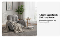 Space-Saving Fold-out Floor Couch Luxurious Cushioning Adjustable Sleeper Loveseat High-Density Foam Filling Sofa Bed No Assembly Required for Apartment Dwellers, Young Adults, Bay Window, Bedroom, Living Room, Playroom