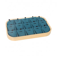 Rectangular Jewelry Tray Peacock Blue Gold Frame Jewelry Tray Home Decor Rounded Corners Small Accessories