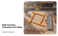 Square-Hole Routing Guide Fixed Clamps Trim Router Jig Anodized Metal Square-Hole Cutting Guide