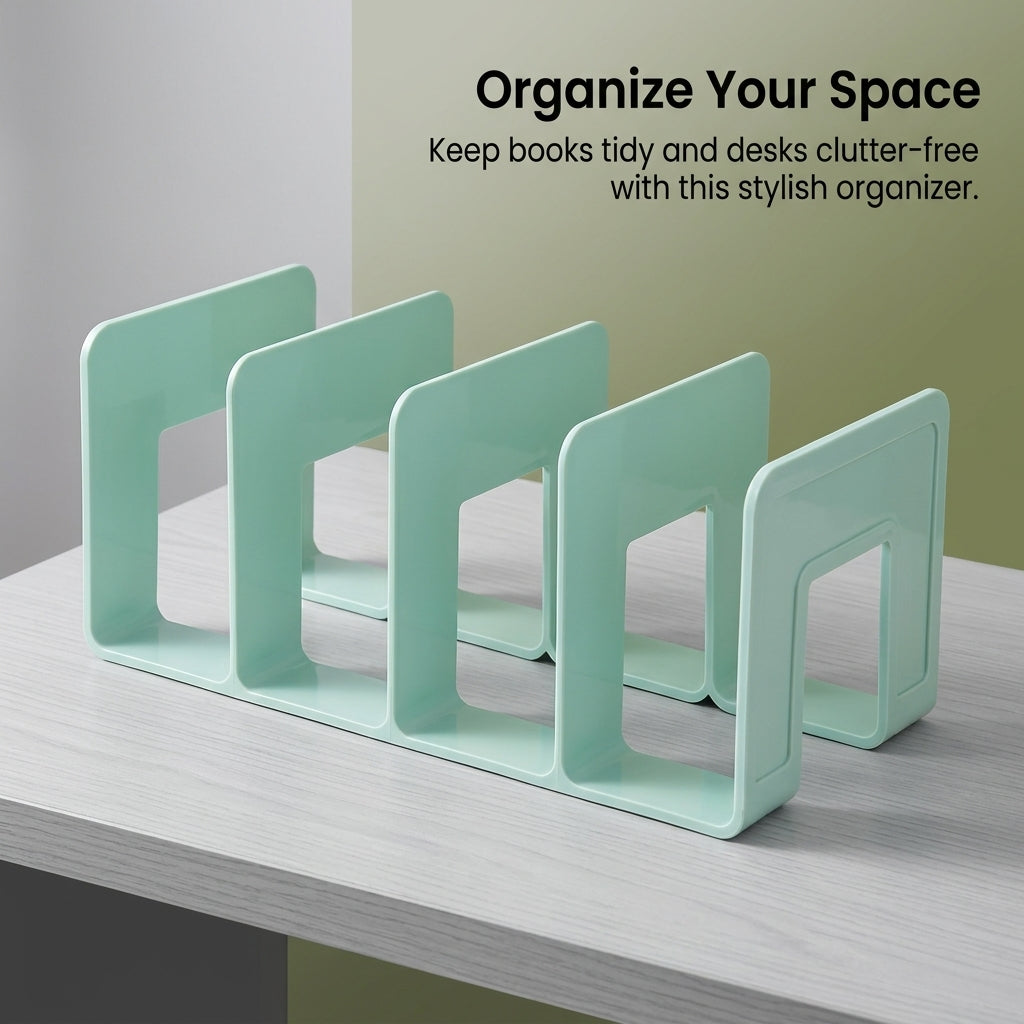 Desktop Bookshelf Book Holder for Reading, Lightweight Freestanding Stand for Students Living Room Storage Organizer