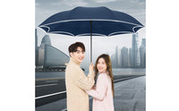 Wind Resistant Umbrella with C-Shaped Handle Windproof 16-Rib Umbrella Large Heavy Duty for Commuters