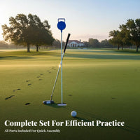 Golf Putting Green Flagstick Set Simple Retrieval Handle Putting Hole Marker Flag Set Lightweight Practice Putting Practice Cup Kit for Beginners