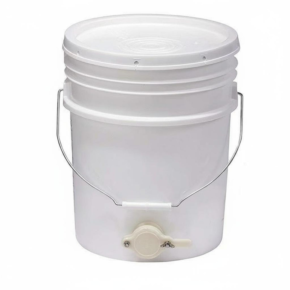 Heavy-Duty Thickened Wall Plastic Honey Pail with Spigot Food-Grade Honey Pail with Gate Valve Sealing Lid Beekeeping Bottling Pail Convenient Carry Handle for Beekeepers, Hobbyists, Apiary, Farm