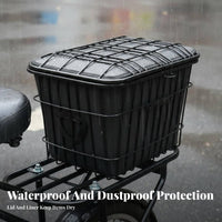 Large Capacity Waterproof Helmet Storage Box Easy Installation Electric Scooter Storage Box Universal Mounting for Commuting, Outdoor Travel