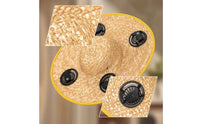 Straw Hat with Fans USB Rechargeable Straw Hat with Fan Adjustable for Gardeners, Outdoor Work, Gardening