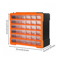 Organizer Cabinet Clear Drawers Box Wall-Mountable Screw Organizer Cabinet for DIY Hobbyists, Repair Workers, Workshop, Office
