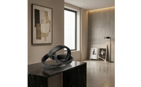 Abstract Sculpture with Base Minimalist Geometric Sculpture Contemporary Tabletop Ornament for Art Lovers, Homeowners, Bookshelf