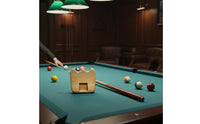 Double Cue Holder Compact Tabletop Design Wooden Cue Holder Non-Slip Rubber Base