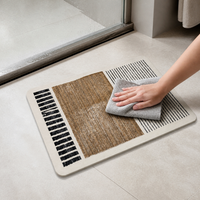Japanese Wabi-Sabi Style Diatomaceous Earth Bath Mat, Absorbent Non-Slip Shower Room Mat