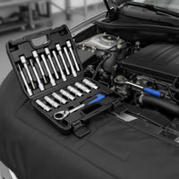 18 Pieces Vehicle Spring Strut Upper Mount Removal Tool High-Grade Alloy Steel Steel Strut Upper Mount Nut Tool Multi-Specification Automotive Tools