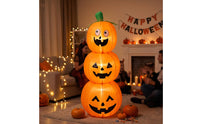 Halloween Inflatable Pumpkin Air-Blown Halloween Inflatable with Built-in Fan Jack-O'-Lantern Decoration Stacked Easy Setup