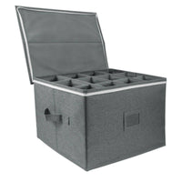 Wine Glass Storage Box with Dividers Dustproof Wine Glass Storage Box Foldable