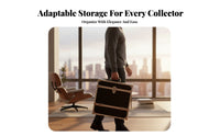 Moisture-Proof Vinyl Album Storage Box Reinforced Metal Corners Aluminum Album Flight Case Sturdy Construction LP Album Flight Case Portable for Audiophiles, DJs, Music Enthusiasts, DJ Booth, Archiving, Travel, Studio