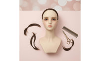 Hairpiece Display Mannequin Head Neck and Torso Hairpiece Mannequin Bust Ear Openings