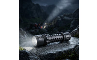 Perforated Grip LED Flashlight Protective Bezel Flashlight Textured Hand Torch Rugged for Outdoor Use