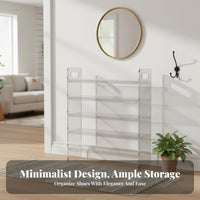 Multi-Tier Shoe Rack Space Saving Modern Shoe Shelf Easy Assembly Multi-Tier Storage Rack for Homeowners, Apartment Dwellers, Bedroom, Hallway, Closet