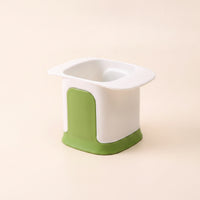 Compact Vegetable Chopper with Container Space-Saving Manual Dicer Portable Cutter Easy to Clean for Kitchen, Small Kitchens