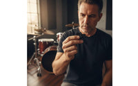 Hinged Drum Rack Clamp Split-Body Tube Clamp with Sleeves Metal Black for Drummers
