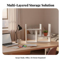 Corner desktop organizer with Drawer Multi-Functional Desktop Shelf Simple Assembly