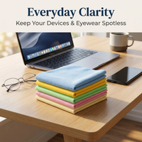 Premium Microfiber Cleaning Cloths for Phone Screens, Eyeglass Cleaning, Lens Cleaning, Computer Screens, Glasses