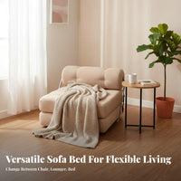 Fold-Expandable Single Sleeper Chair Multifunctional Design Fold-Expandable Single Bed Chair Space-Saving Transfusionable Sofa for Students, Balcony