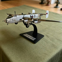 1:144 Scale Aviation Bomber Model Adult Collectible Cast Metal Plane Model with Display Stand Highly Detailed for Collectors, Shelf, Desk, Office Desk