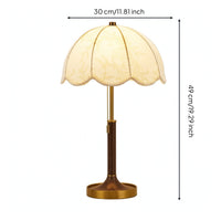 Table Lamp with Pull Chain Table Lamp with cloth Shade Decorative for Readers