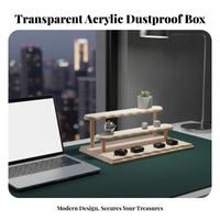Surprise Box Storage Box High Clearness Acrylic Display Case Tiered Collectible Organizer Debris Proof Stackable Figurine Shelf